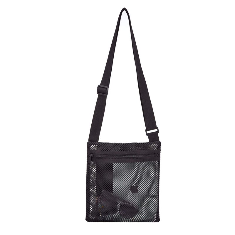 USPECLARE Heavy Duty Semi-Transparent Mesh Purse, See Through Mesh Crossbody Bag with Inner Pocket for Commuting, Swimming, Travel, Beach, Outdoor Sports - Image 5